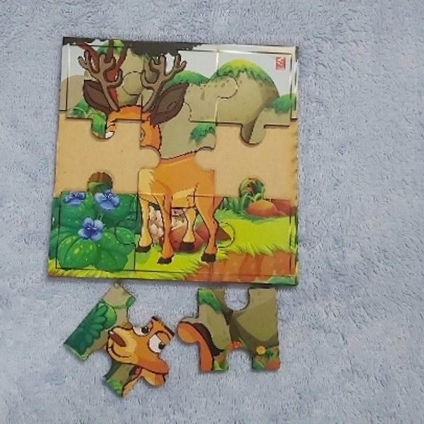 Wissen Wooden Deer Jigsaw Puzzle - 0.130, 15cm×15cm
