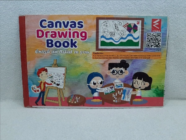 Wissen  Write & Erase Canvas Drawing Book - 39cmX24.5cm, 0.382