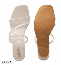 White Solid Medium Heel - White, 6