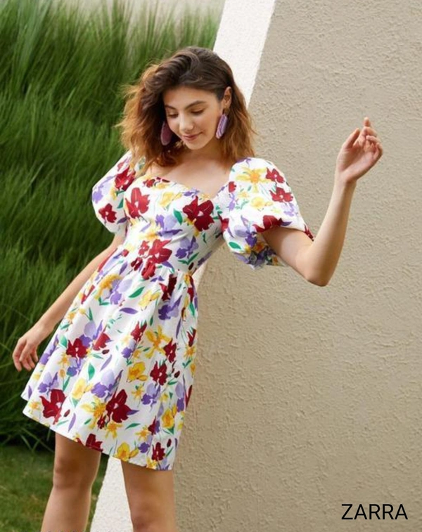 FN Store Women and Girls Rayon Soft Fabric Western Dress - M