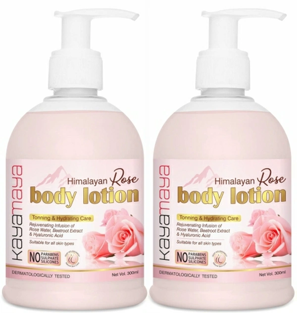 Moisturizing Body Lotion - Rose - Pack of 2