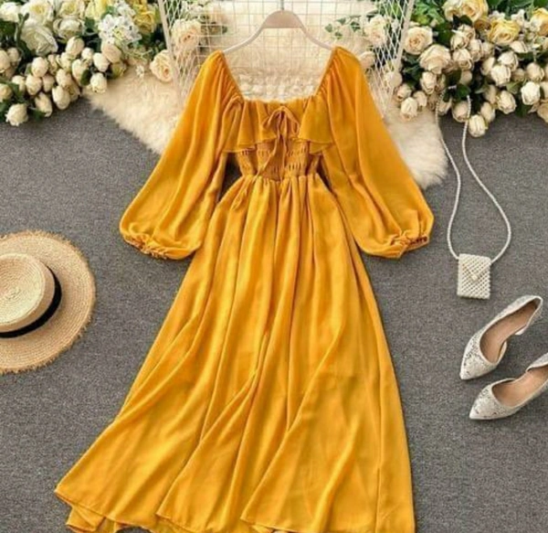 Women Maxi Dress - Bright Sun, M