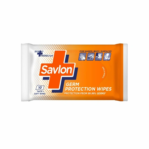 Savlon Germ Protection Multipurpose Thick & Soft Wet Wipes - 10 Soft Wipes