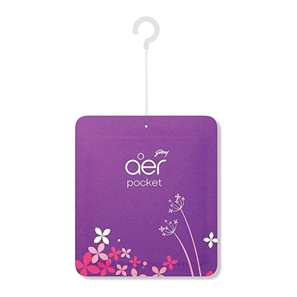 Godrej aer Pocket, Bathroom Air Fragrance - Violet Valley Bloom - 10Gm