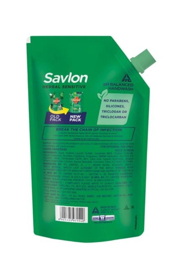 Savlon Germ Protection HANDWASH- Herbal Sensitive - 675 ML