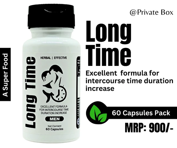 LONG TIME CAPSULE ( Removes Pre-Matured Ejaculation, Increases Intercourse Timing, Enhances Sexual Power)  - 60 Capsules Pack