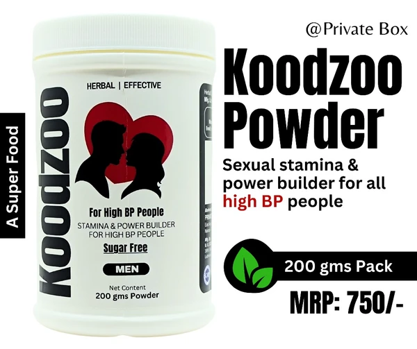 KOODZOO POWDER  ( Sexual Stamina & Power Builder For High BP People)  - 200 Grams Pack