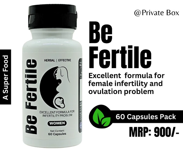 BE FERTILE CAPSULE (Excellent Formula For Female Infertility & Ovulation Problem ) - 60 Capsules Pack