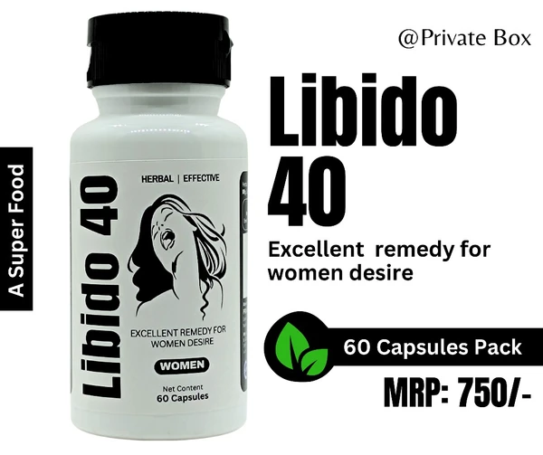 LIBIDO 40 CAPSULE (Excellent Remedy For Women Desire ) - 60 Capsules Pack