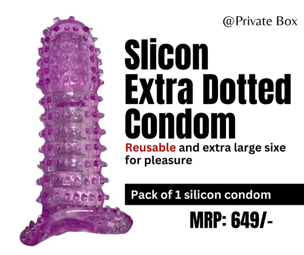 CRYSTAL DOTTED CONDOM WITHOUT NORD FOR EXTRA PLEASURE  - 1 Piece Pack