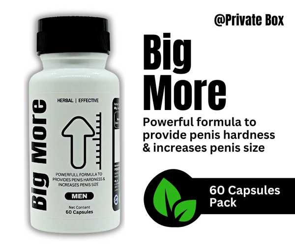 BIG MORE CAPSULES (For Penis Enlargement & Hardness)  - 60 Capsules Pack