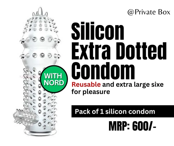 CRYSTAL DOTTED CONDOM FOR EXTRA PLEASURE - 1 Piece Pack