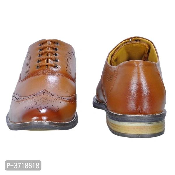 Men Tan Solid Synthetic Leather Slip For Formal Shoes - foot length - 25.2cm, foot length - 26cm, foot length - 26.8cm, foot length - 27.3cm, foot length - 27.1cm