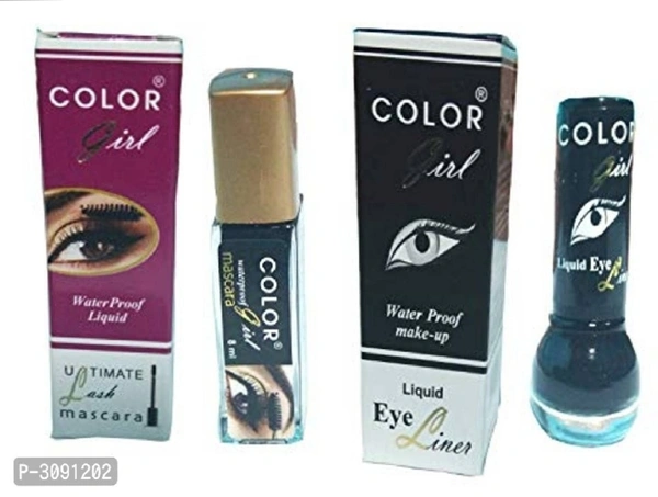 Colour Girl Water Proof Eyelimer And Mascara(pack Of 2)