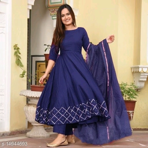 Anakali Kurti With Dhupatta - s, m, l, xl, xxl