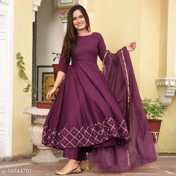 Anakali Kurti With Dhupatta - s, m, l, xl, xxl