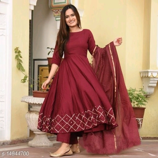Anakali Kurti With Dhupatta - s, m, l, xl, xxl
