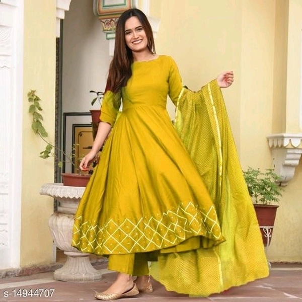 Anakali Kurti With Dhupatta - s, m, l, xl, xxl