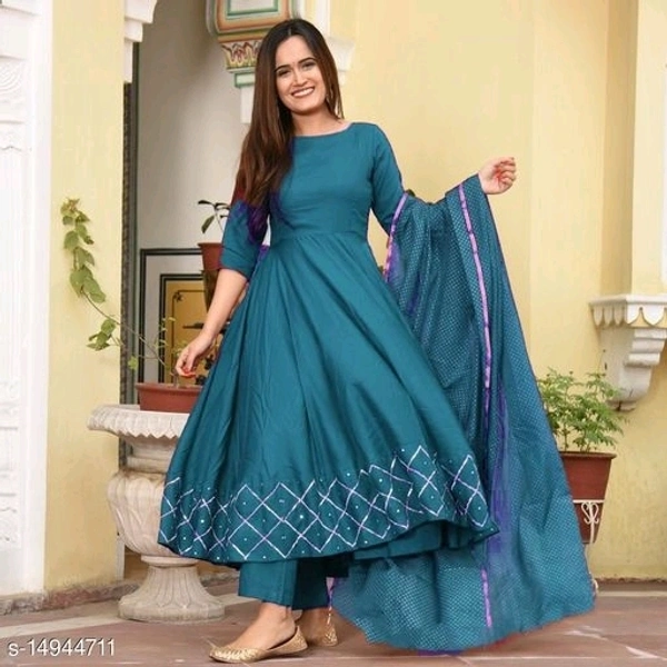 Anakali Kurti With Dhupatta - s, m, l, xl, xxl