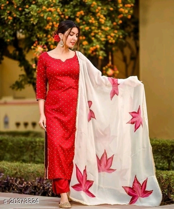 Polka Primt Kurti Set - l, xl, xcl