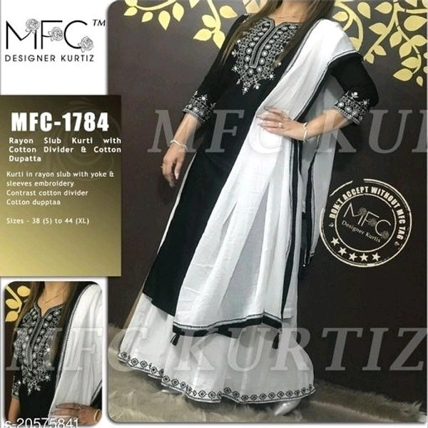 Kurti With Skirt And Dhupatta  - m, l, xl