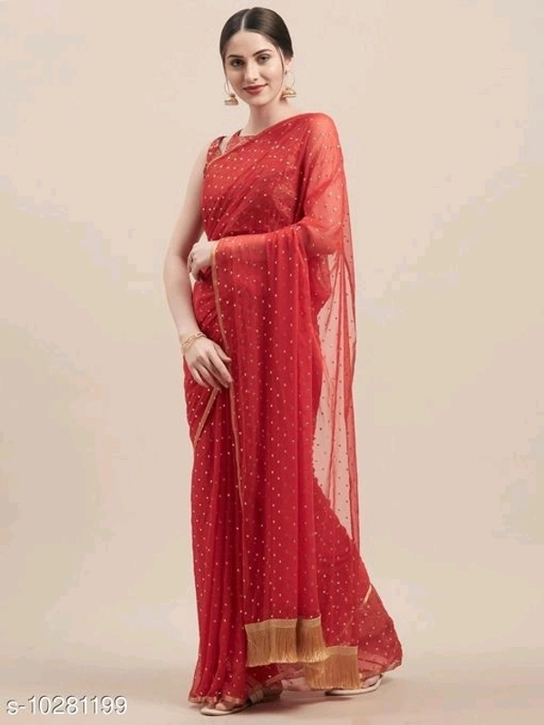 Chiffon Embellished Saree