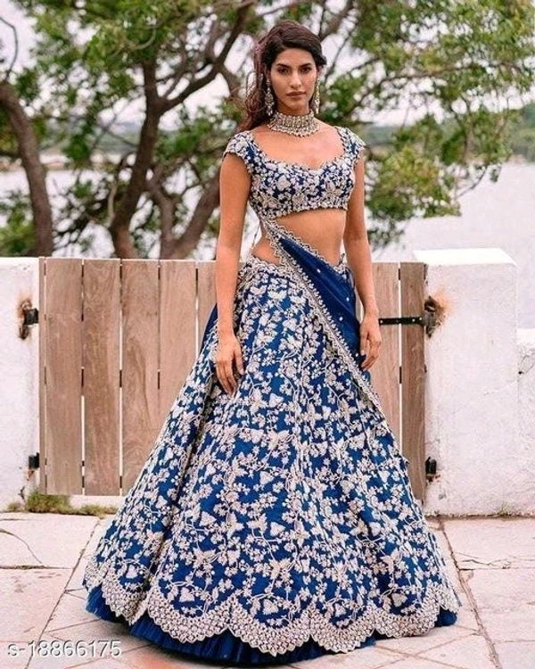 Silk Lhenga Choli - free size, semi stiched