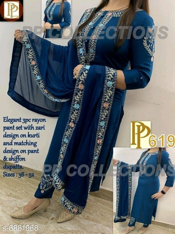 Women Beautiful Kurti Pant Dhupatta Set - l, xl, xxl
