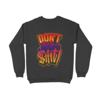 Xeneres Don't Give A Shit Sweatshirt (Back Print) - Black, XXL