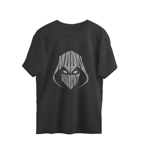Moon Knight Oversized Tshirt  - Black, L