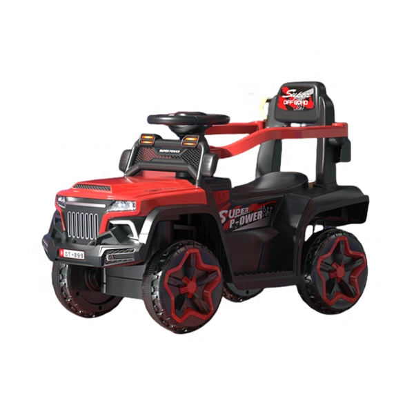 ELECTRIC JEEP 8890 Electric Ride-On Car for Kids | Baby Push Ride-On Jeep | Battery Operated Toy Car with LED Lights & Music