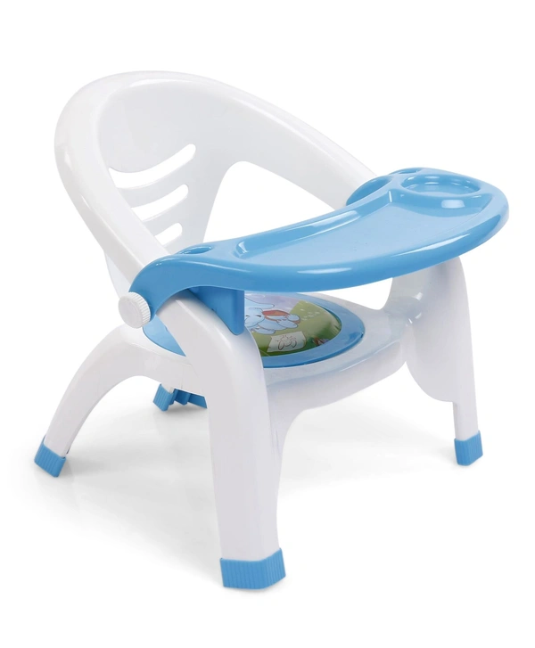 Plastic Dinning Chair - 12 Month to 24 Months, Ease the weaning phase and inculcate proper dining manners with Light weight Baby Dining Chair - BLUE