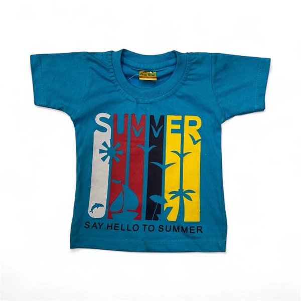 Say Hello to Summer" Color-Block T-Shirt - 0-6 Months