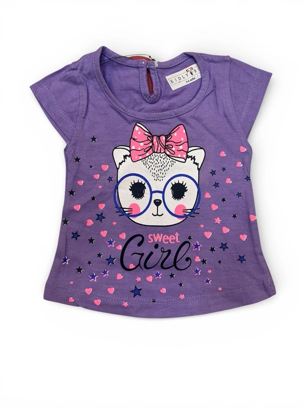 Purple Cat & Glasses Infant T-Shirt - 12-18 Months