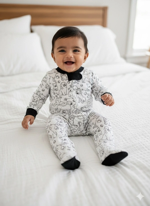 Surplus Baby Organic Cotton Ribbed Romper 053 for Newborns (0–3M | 3–6M | 6–9M | 9–12M)