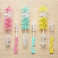 Muzee Baby Bottle & Nipple Cleaning Brush – 2-in-1 Flexible Washer with Sturdy Grip (BPA Free) - Green, pack of 1