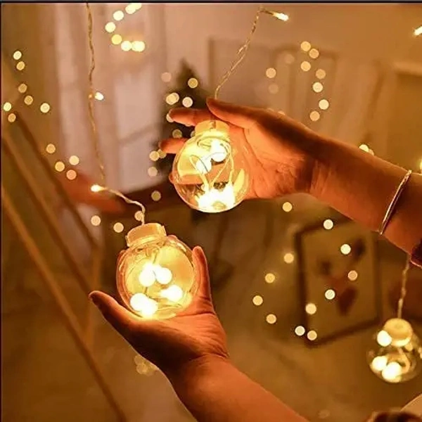 12 Ball 138 Led 8.2 feet Wish Ball Curtains String Lights Window Curtain Lights Sourced for Indoor Outdoor Decoration in Wedding, Party, Birthday 