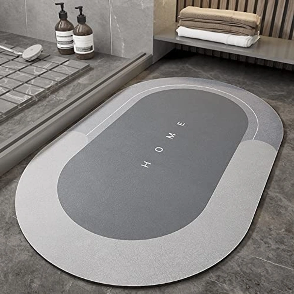 Super Absorbent Floor Mat,Bathroom Absorbent Carpet - Gray