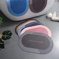 Super Absorbent Floor Mat,Bathroom Absorbent Carpet - Gray