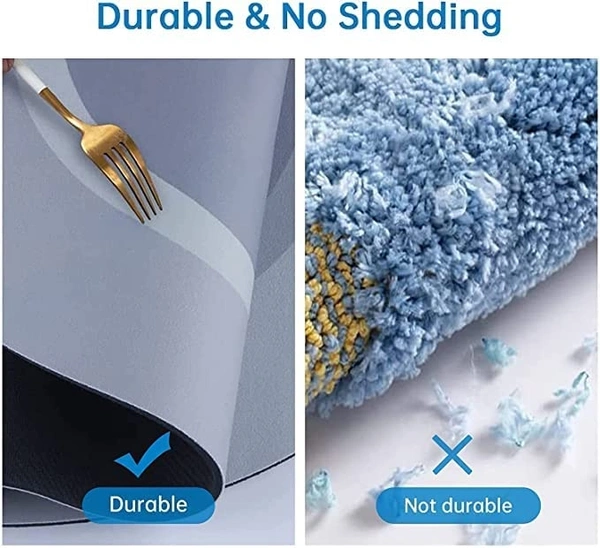 Super Absorbent Floor Mat,Bathroom Absorbent Carpet - Gray