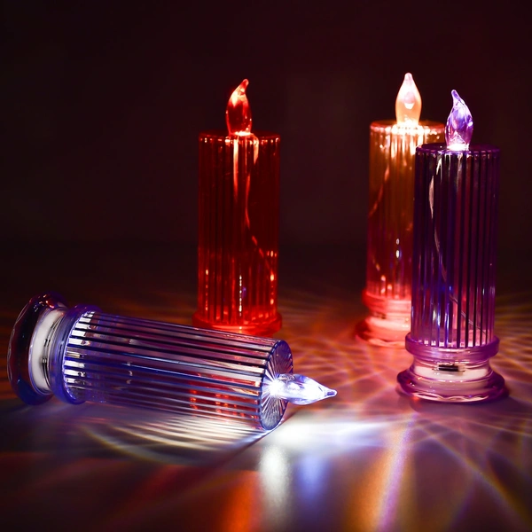 Big Simple Candles for Home Decoration, Crystal Candle Lights