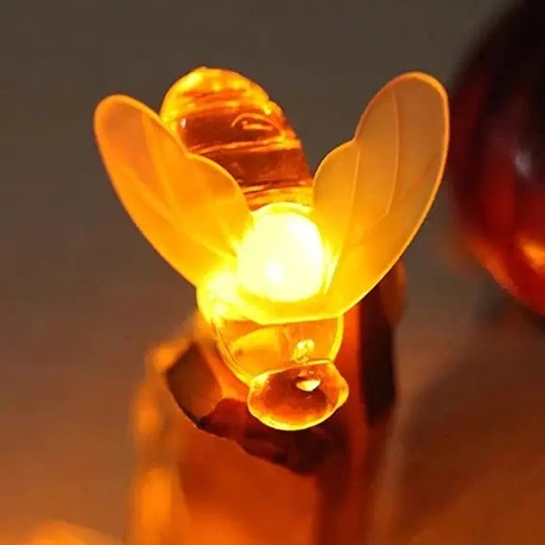 Honey Bee Shape Led String Light - Web Orange
