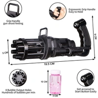 Electric 8-Hole Bubbles, New Gatling Bubble Machine Outdoor Toys Gun
