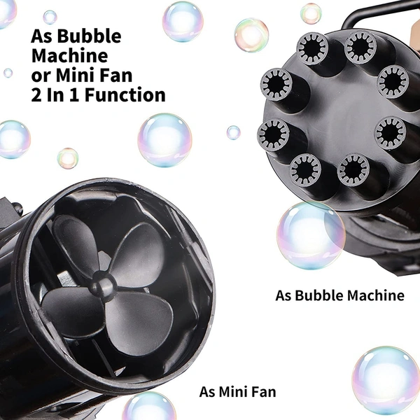 Electric 8-Hole Bubbles, New Gatling Bubble Machine Outdoor Toys Gun