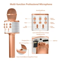 Wireless Bluetooth Recording Condenser Handheld Microphone Bluetooth Speaker Audio Recording Karaoke with Mic (Multicolor 1 Pc)