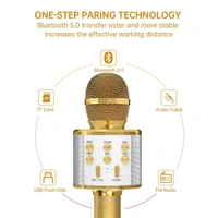 Wireless Bluetooth Recording Condenser Handheld Microphone Bluetooth Speaker Audio Recording Karaoke with Mic (Multicolor 1 Pc)