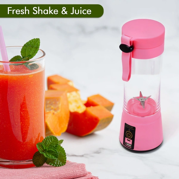 Portable 6 Blade Juicer Cup USB Rechargeable Vegetables Fruit Juice Maker Juice Extractor Blender Mixer With Power Bank