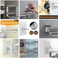 Adhesive Screw Wall Hook used in all kinds of places including household and offices for hanging and holding stuffs etc.(Pack Of 5)