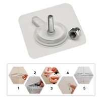 Adhesive Screw Wall Hook used in all kinds of places including household and offices for hanging and holding stuffs etc.(Pack Of 5)