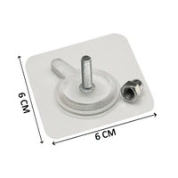 Adhesive Screw Wall Hook used in all kinds of places including household and offices for hanging and holding stuffs etc.(Pack Of 5)